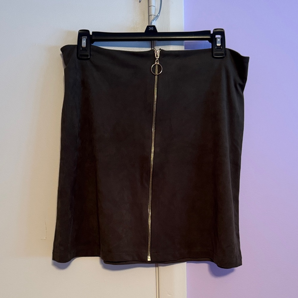 Primark Dark Green Velvet Skirt